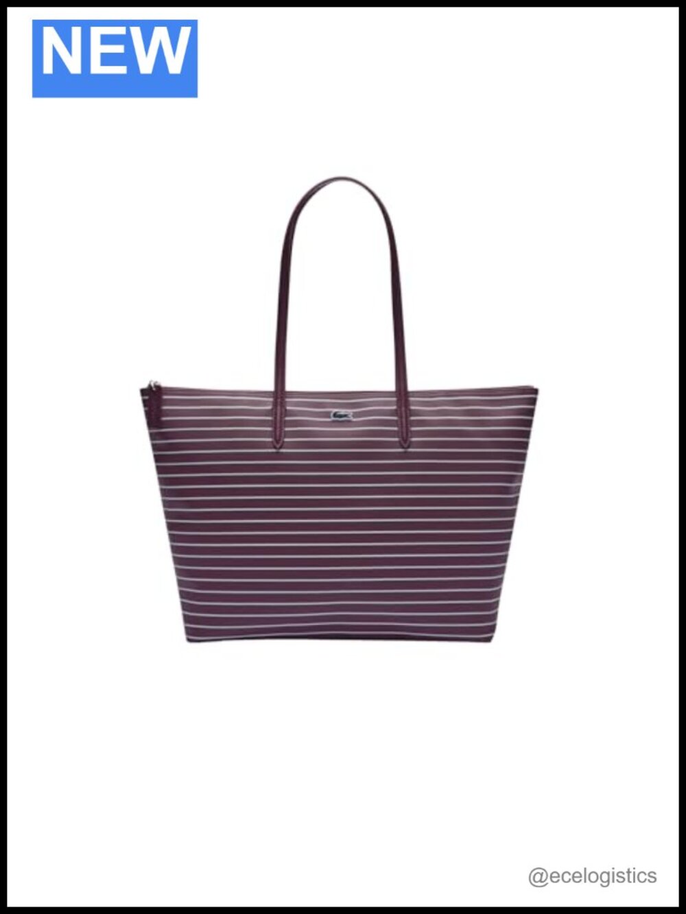 Large Tote Bag Recycled Petit Pique PVC Shoulder Strap